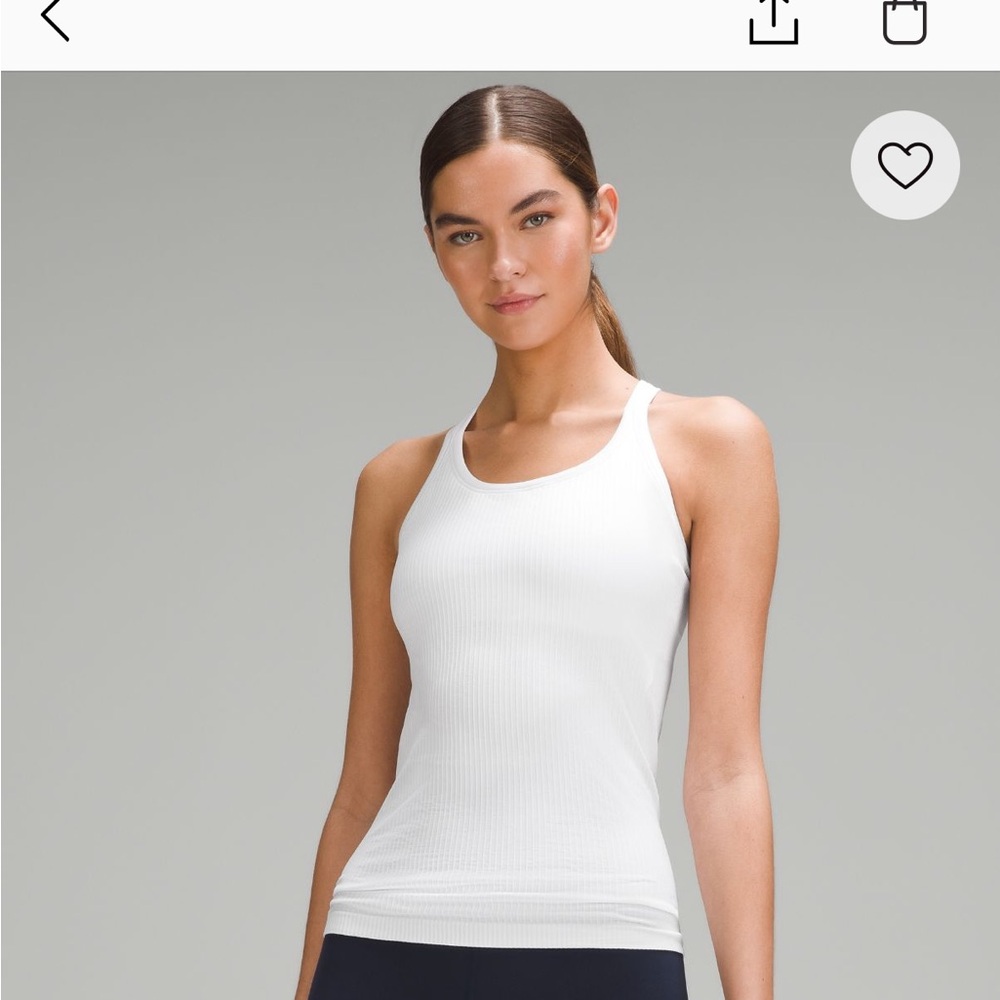 Lululemon ebb to street tank top white